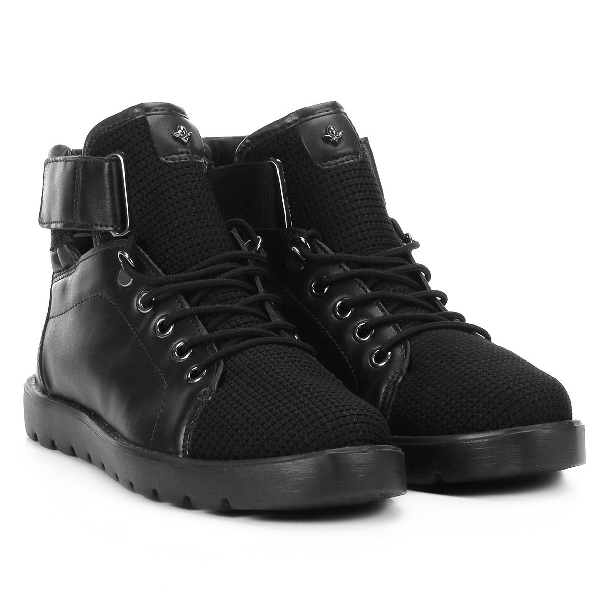 Tênis Cano Alto Cravo \u0026 Canela Lateral Feminino - Preto | Zattini